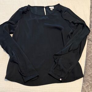 a new day Black Long Sleeve Blouse